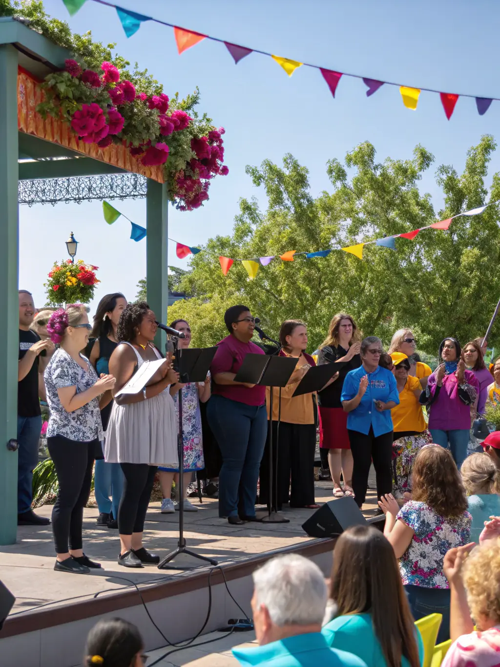 A group of community members participating in a cultural event organized by AMMC, demonstrating the organization's commitment to community engagement.